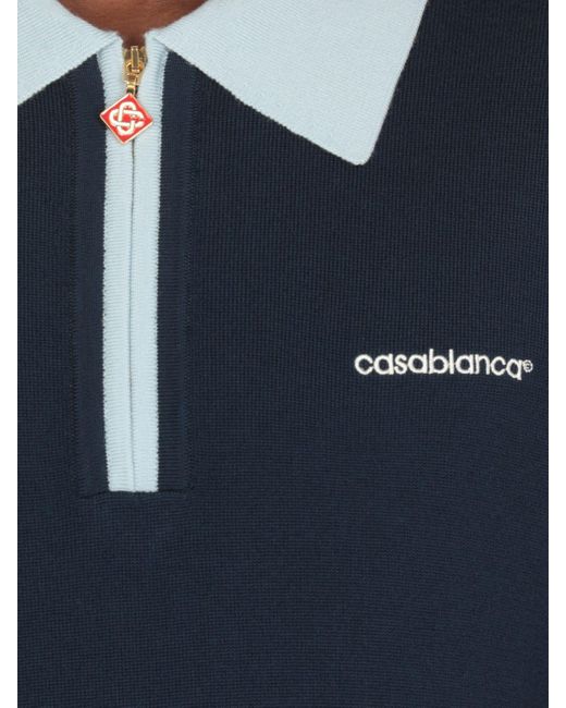 Casablanca Blue Polo Shirt for men