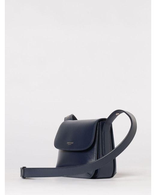 Giorgio Armani Blue La Prima Palmellato Leather Bag