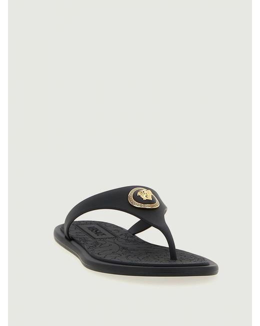 Versace Black Rubber Sandals