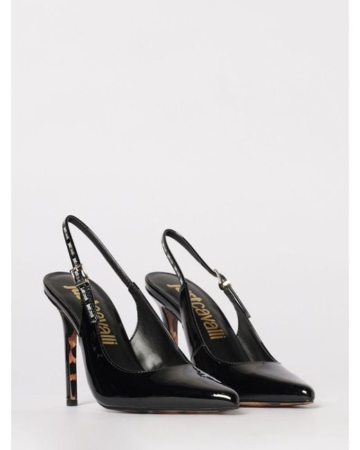 Just Cavalli White Patent Leather Slingback
