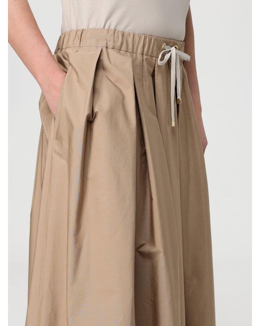 Max Mara Natural Pineta Cotton Poplin Skirt