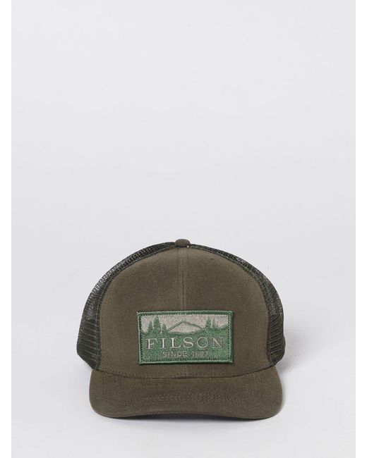 Filson Green Logger Cotton And Mesh Nylon Hat for men