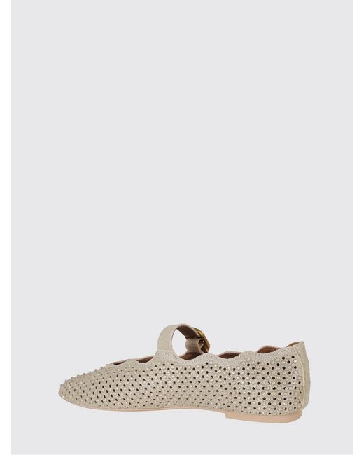 Kurt Geiger White Myfair Suede Mary Jane Flats With Rhinestones