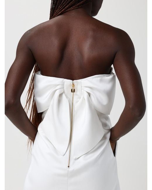 Elisabetta Franchi White Crêpe Mini Dress