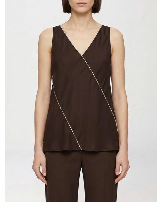 Jil Sander Brown Viscose Top
