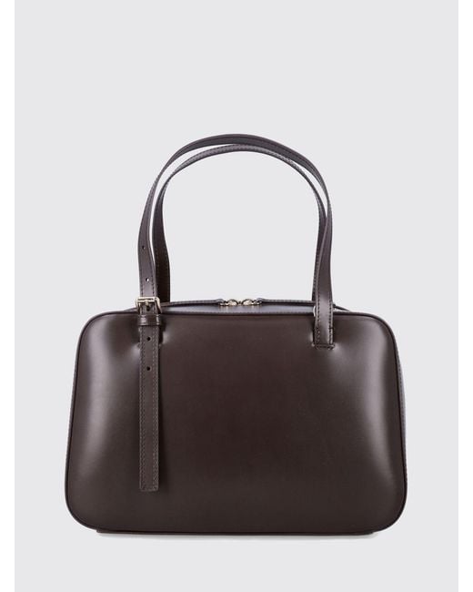 A.P.C. Black Virginie Box Leather Bag