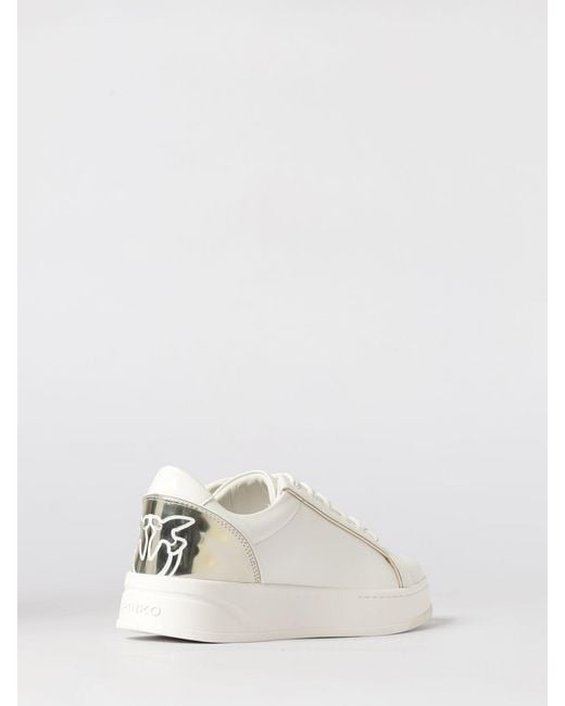 Pinko Natural Iris Leather Sneakers