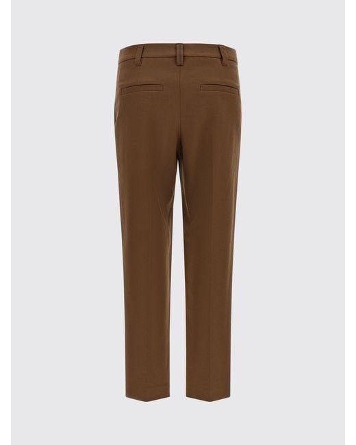 Brunello Cucinelli Brown Straight-Leg Stretch-Cotton Chino Trousers With Monili