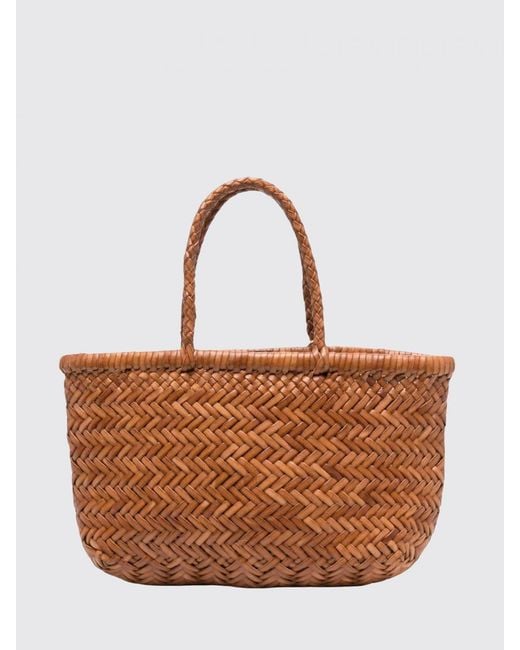 Borsa Mini Flat Gora di Dragon Diffusion in Brown