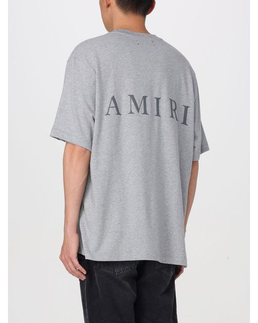 Amiri Gray Logo-print Cotton T-shirt for men