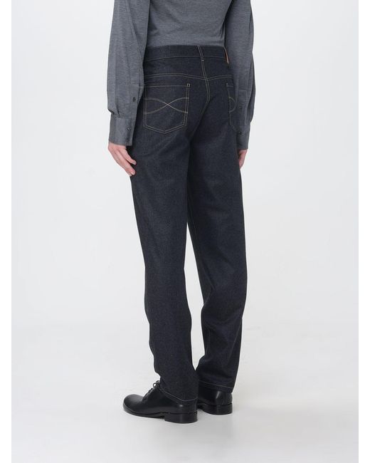 Brunello Cucinelli Blue Five-Pocket Straight-Leg Trousers Crafted for men