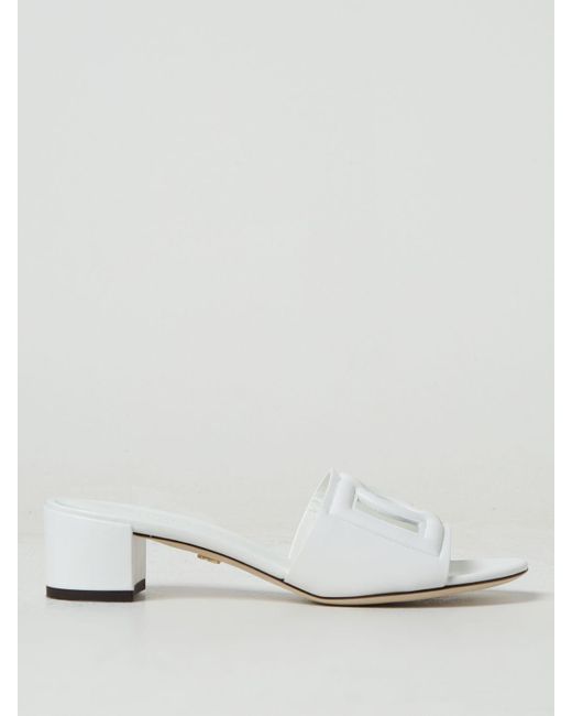 Dolce & Gabbana White Flache sandalen