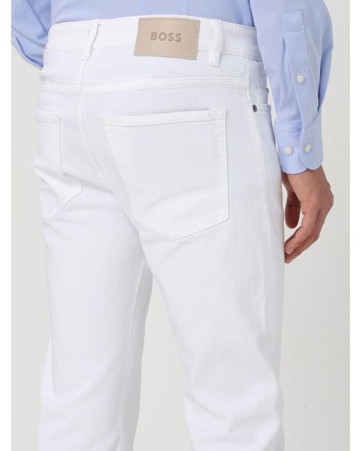 Boss White Trousers for men