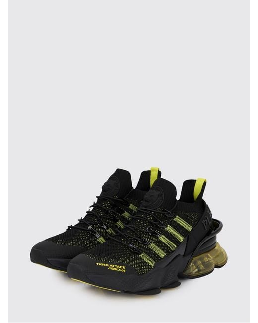 Philipp Plein Black Mesh And Rubber Sneakers for men