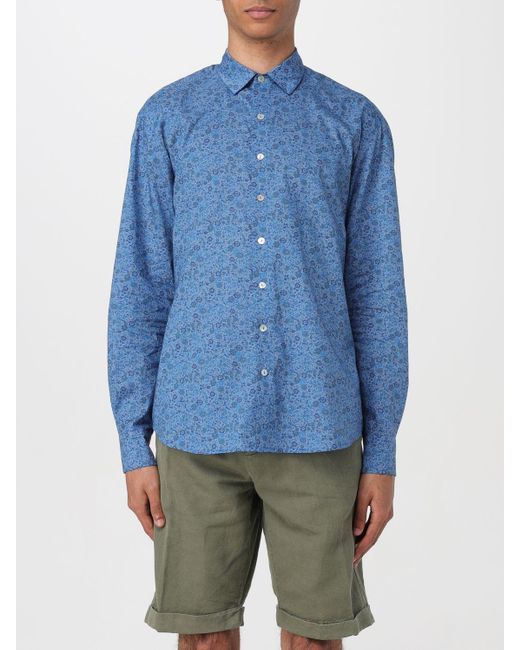 Camicia in cotone stampato di Mc2 Saint Barth in Blue da Uomo