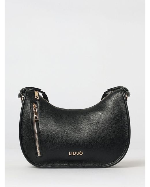 Liu Jo Black Grained Faux Leather Bag