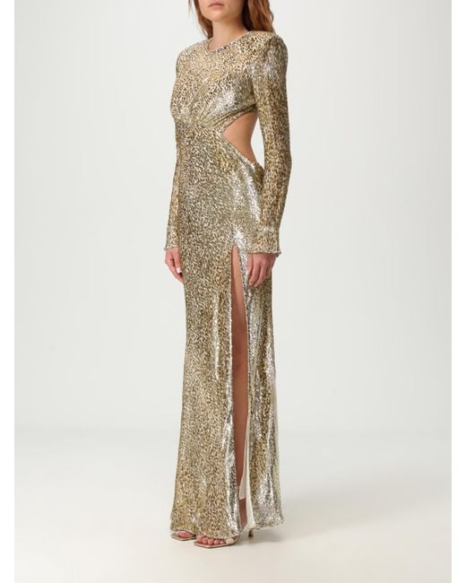 Self-Portrait Natural Elegant Long Sleeve Evening Gown With Thigh Slit