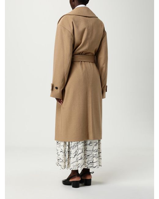 Karl Lagerfeld Natural Belted Coats