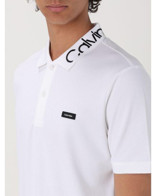 Calvin Klein Polo in White für Herren