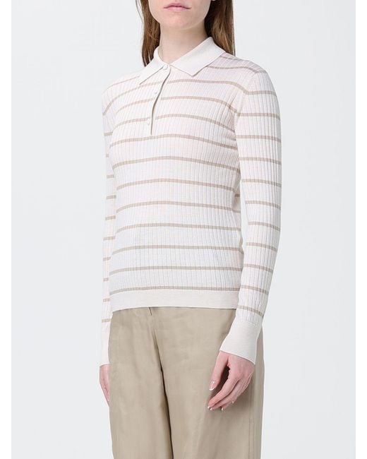 Max Mara White Cashmere And Silk Polo Shirt