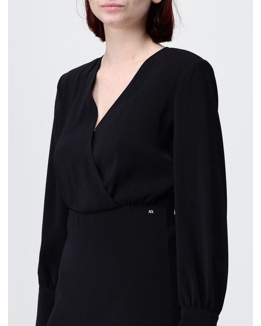ARMANI EXCHANGE Black Crêpe Mini Dress