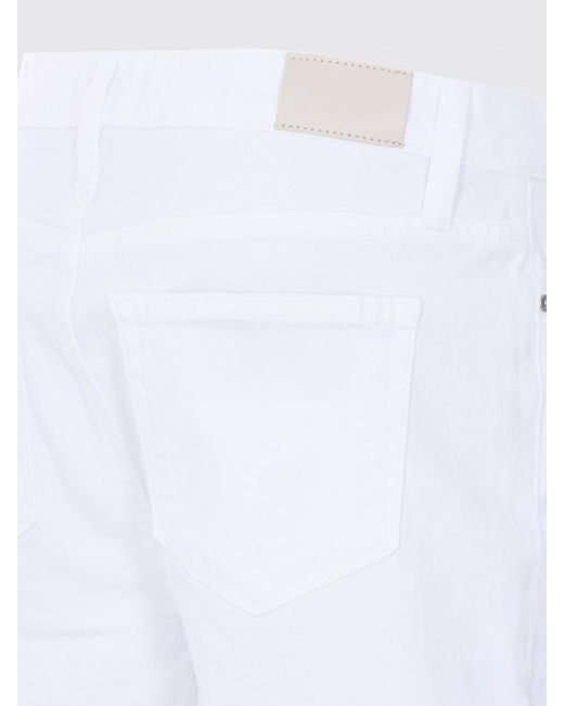 PAIGE White High-Waisted Straight Jeans