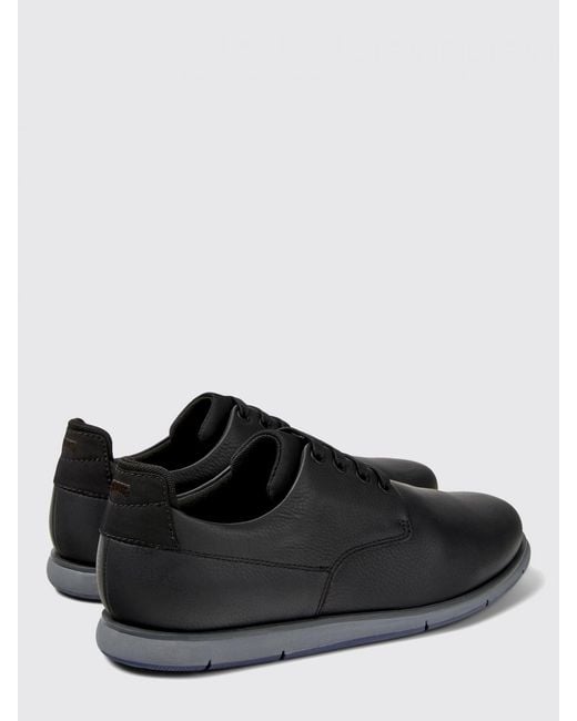Camper Black Smith Grained Leather Derbies for men