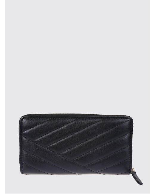 Tory Burch Gray Kira Quilted Nappa Leather Wallet