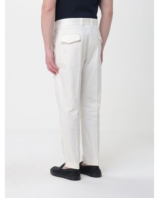 Paolo Pecora White Tailored Virgin Wool Trousers for men
