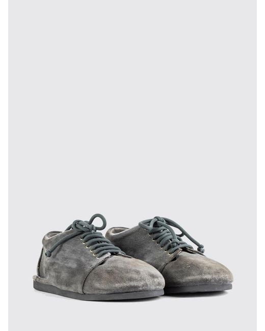 Marsèll White Sancrespella Bicolour Distressed Denim Derby Shoes for men