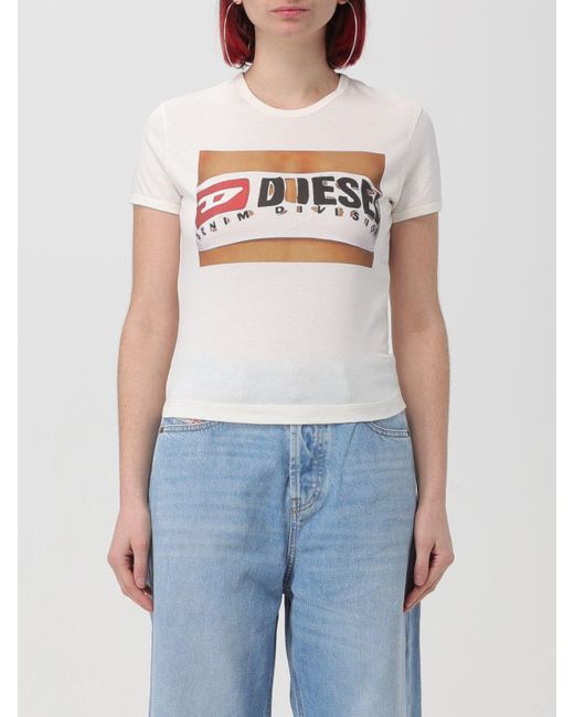 DIESEL Natural 't-uncutie' T-shirt With Logo,