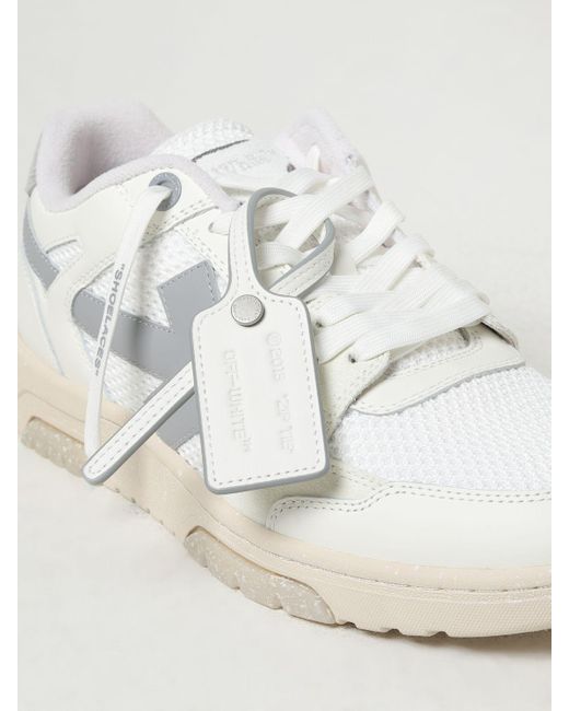 Sneakers Out Of Office Slim in pelle e mesh di Off-White c/o Virgil Abloh in Natural da Uomo