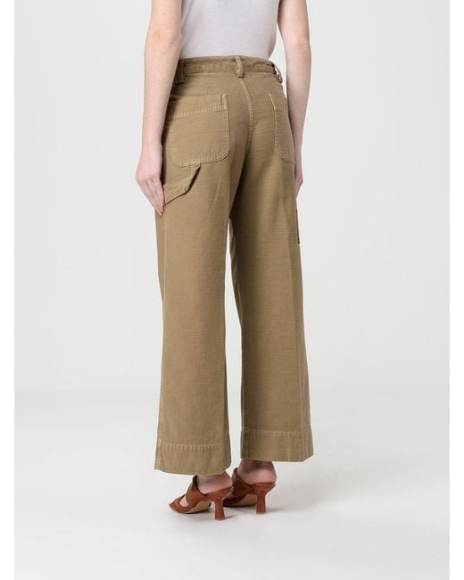 Mason's Natural Cotton Wide Leg Trousers