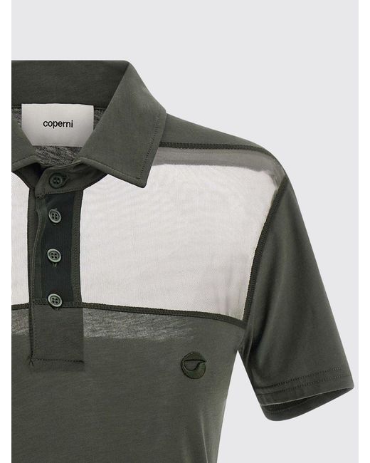 Coperni Green Cotton Blend Polo Shirt