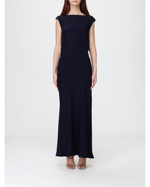 Max Mara Blue Sleeveless Long Evening Gown