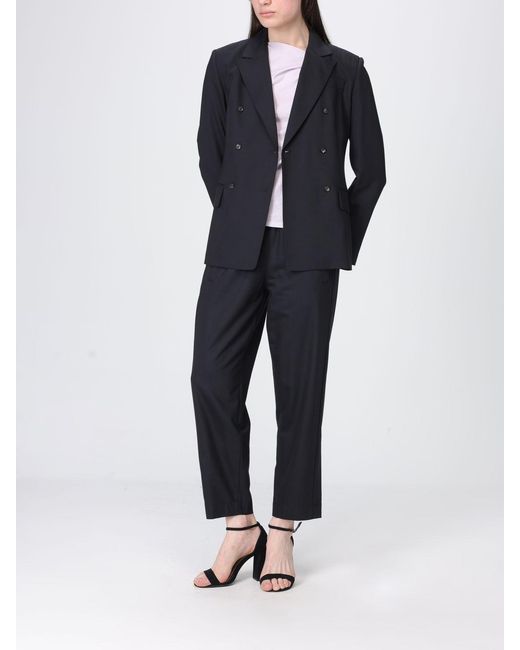 Tela Blue Virgin Wool Double-Breasted Blazer