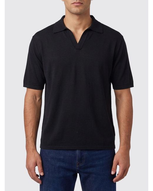 Roberto Collina Black Cotton Polo Shirt for men