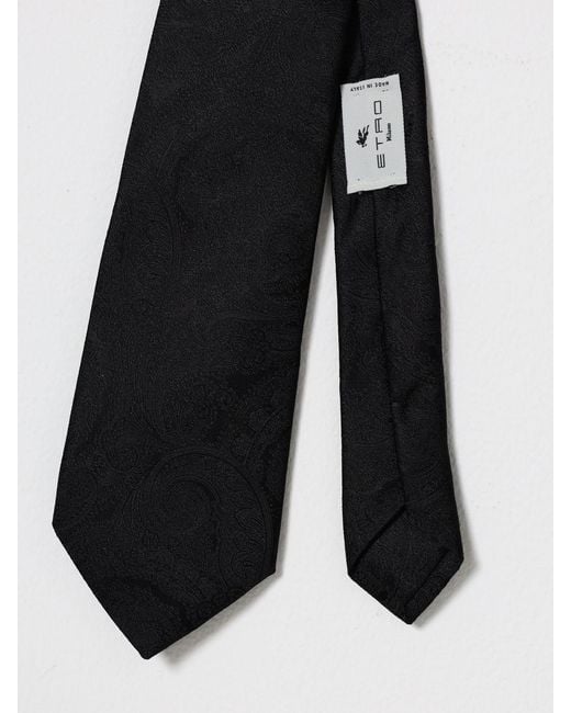 Etro White Silk Paisley Jacquard Tie for men