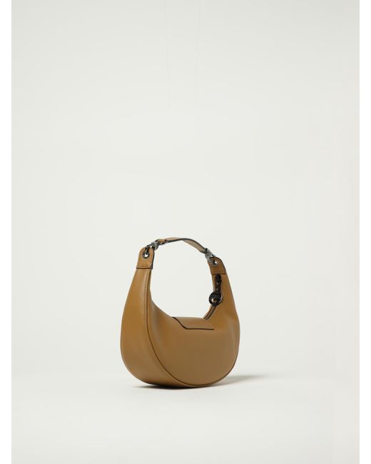 Longchamp Metallic Stylish Leather Shoulder Bag For Everyday Essentials And Fashionable Touch