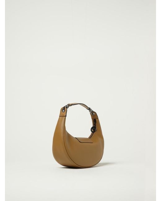 Longchamp Metallic Stylish Leather Shoulder Bag For Everyday Essentials And Fashionable Touch