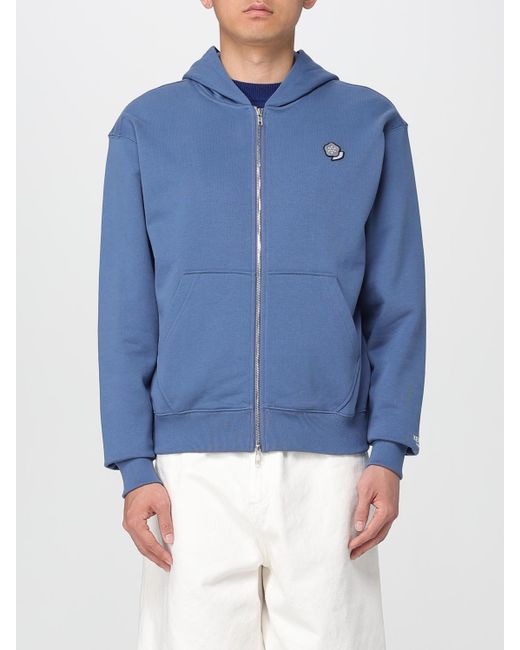 Felpa Con Cappuccio E Zip di KENZO in Blue da Uomo