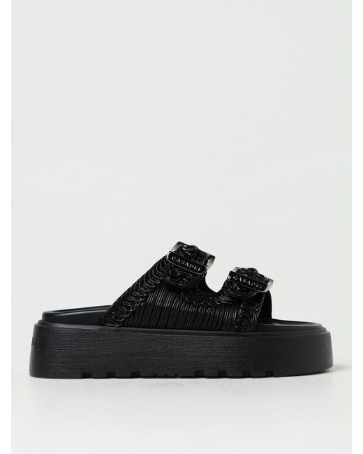 Casadei Black Flat Sandals