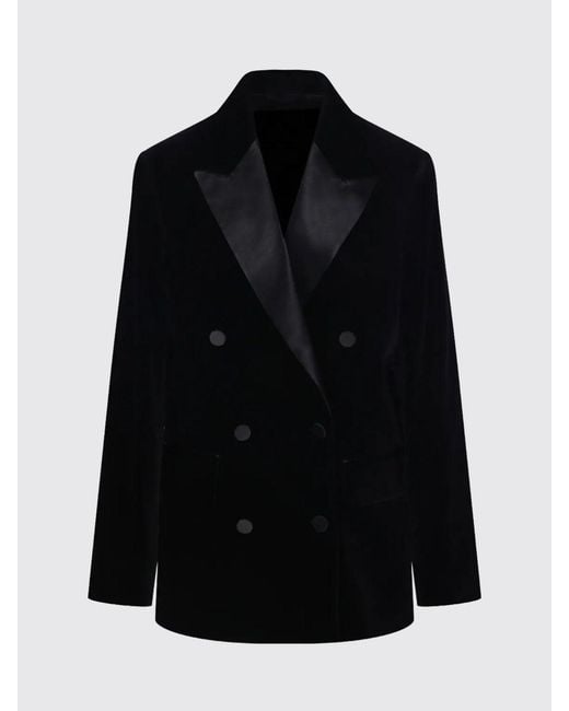 Golden Goose Deluxe Brand Black Double-Breasted Tuxedo Blazer