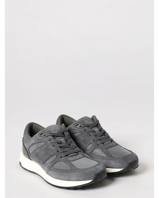 Tod's White Suede And Mesh Sneakers for men