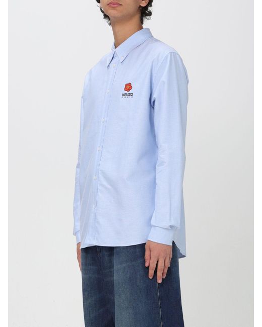 Camicia Boke Flower in popeline di cotone di KENZO in Blue da Uomo