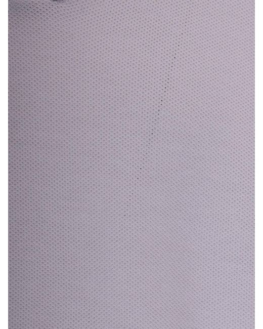 Boss Purple Cotton Knit Polo Shirt for men