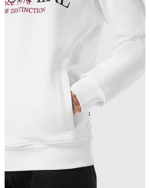 Billionaire White Cotton Sweatshirt With Logo for men