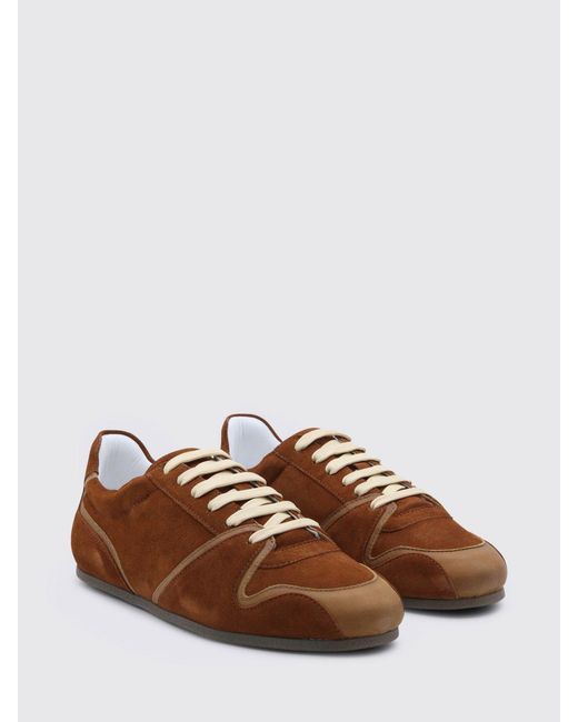 Moschino Couture Brown Suede Sneakers for men