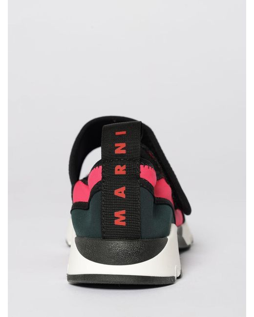 Marni White Neoprene Running Sneakers