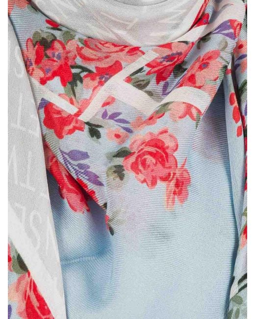 Twinset Multicolor Modal Scarf With Floral Print